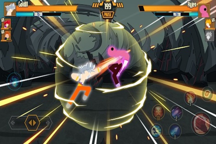 Banner Stickman Dragon Fight