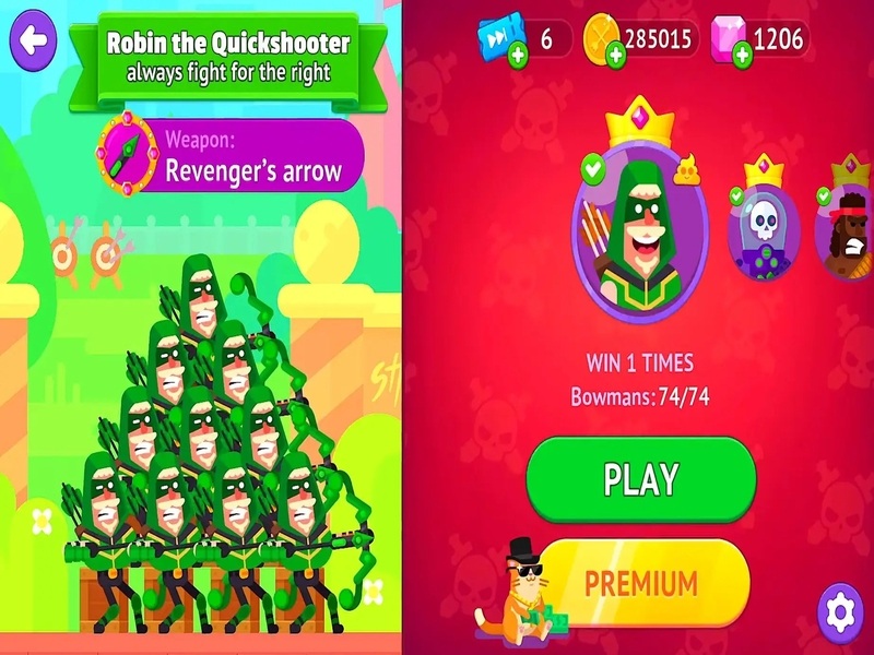 Tải Hack Bowmasters Mod Apk (Full Tiền, Nhân Vật) v10.0.1 3 Mở Khóa Toàn Bộ Nhân Vật Trong Hack Bowmasters