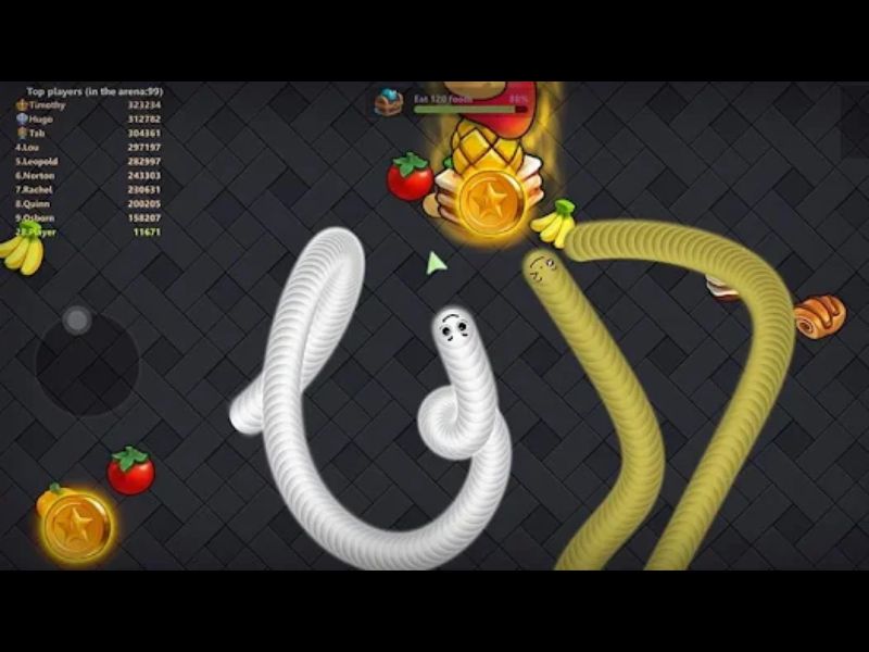 Ăn đồ ăn như 1 con rắn trong Hack Snake Lite