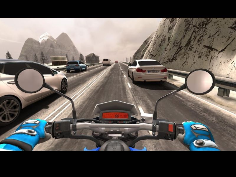 Góc nhìn mang đến cảm giác lái chân thực với Traffic Rider Mod Apk