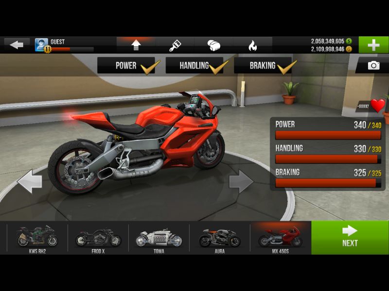 Trải nghiệm toàn bộ dàn mô tô ngay từ đầu với Traffic Rider Mod APK