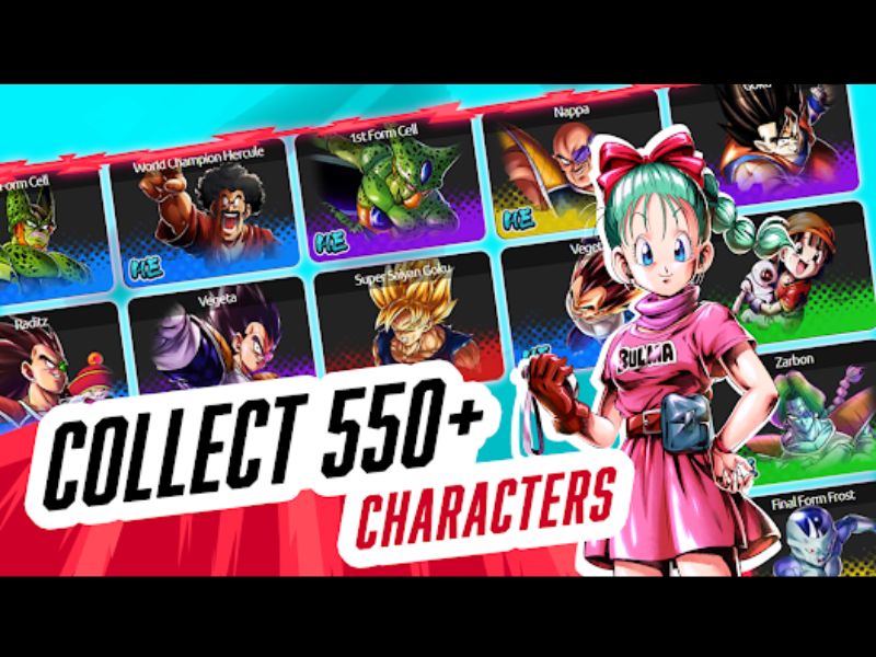 Hệ thống nhân vật đa dạng trong Dragon Ball Legends Apk