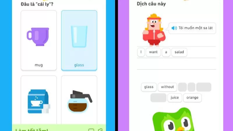 Học qua trò chơi cực cuốn trong Hack Duolingo 