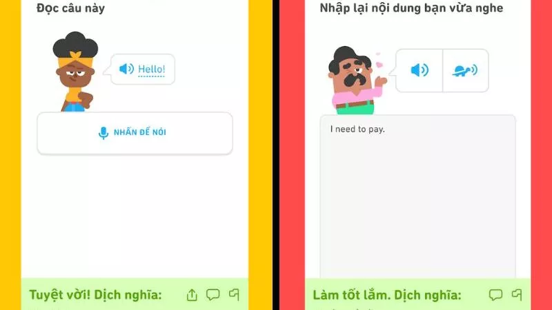 Bài học tương tác liên tục trong Hack Duolingo 