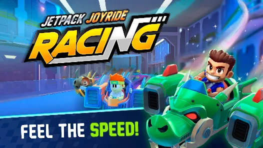 Về đích trước đối thủ là mục tiêu đầu tiên trong Jetpack Joyride Racing MOD APK